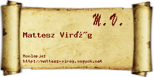 Mattesz Virág névjegykártya