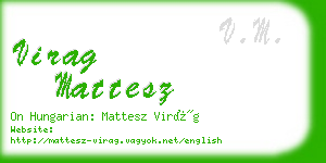 virag mattesz business card